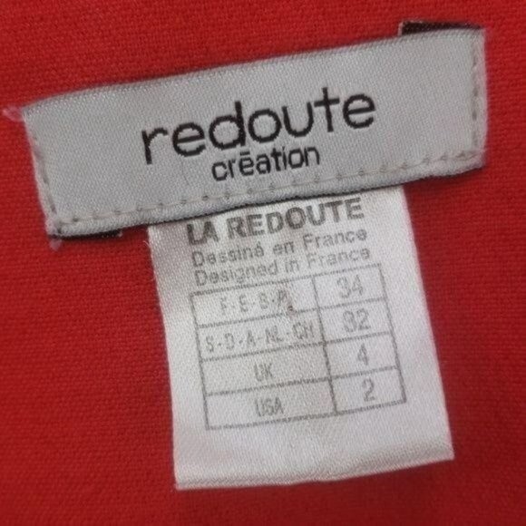 La Redoute Création Reddish Orange Sleeveless Pockets Dress sz USA 2 - Picture 9 of 10